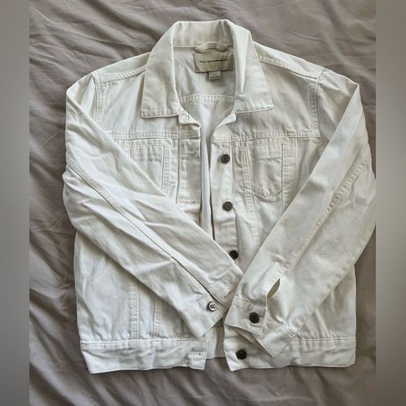 Anthropologie white jean jacket - Picture 2 of 3